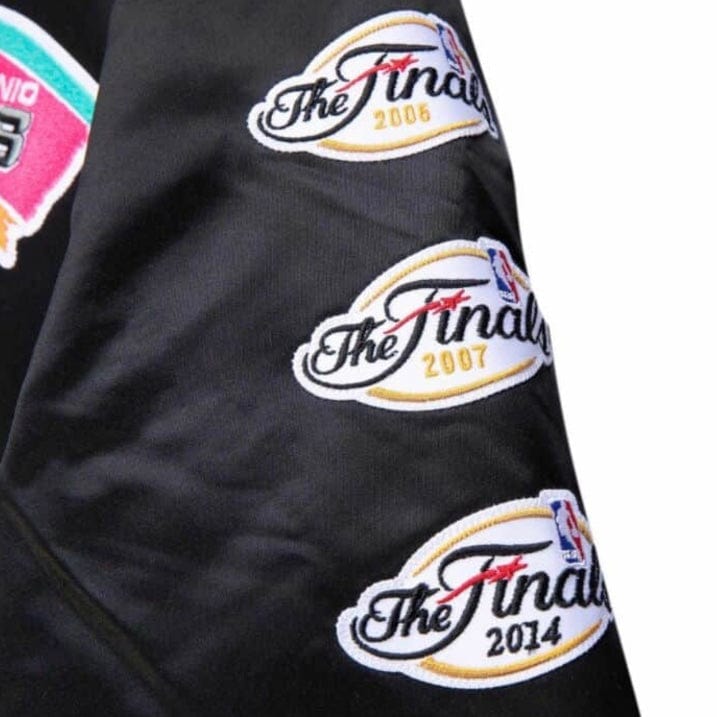 Mitchell & Ness Nba San Antonio Spurs Champ City Satin Jacket (Black)