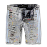 Kids Jordan Sparta Striped Denim Shorts (Coral) J3168SK