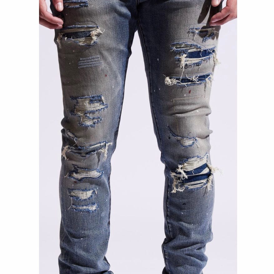 Crysp Atlantic Denim Jeans (Indigo Distressed) CRYF122-111