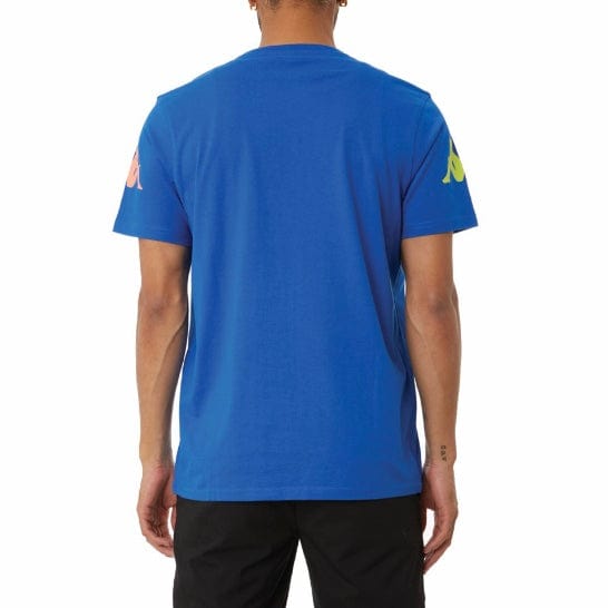 Kappa Authentic Paroo T Shirt (Blue/Lime-Orange/Grey) 34155EW