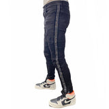 Waimea Rhinestone Side Tape Denim Jeans (Black) M4935TA