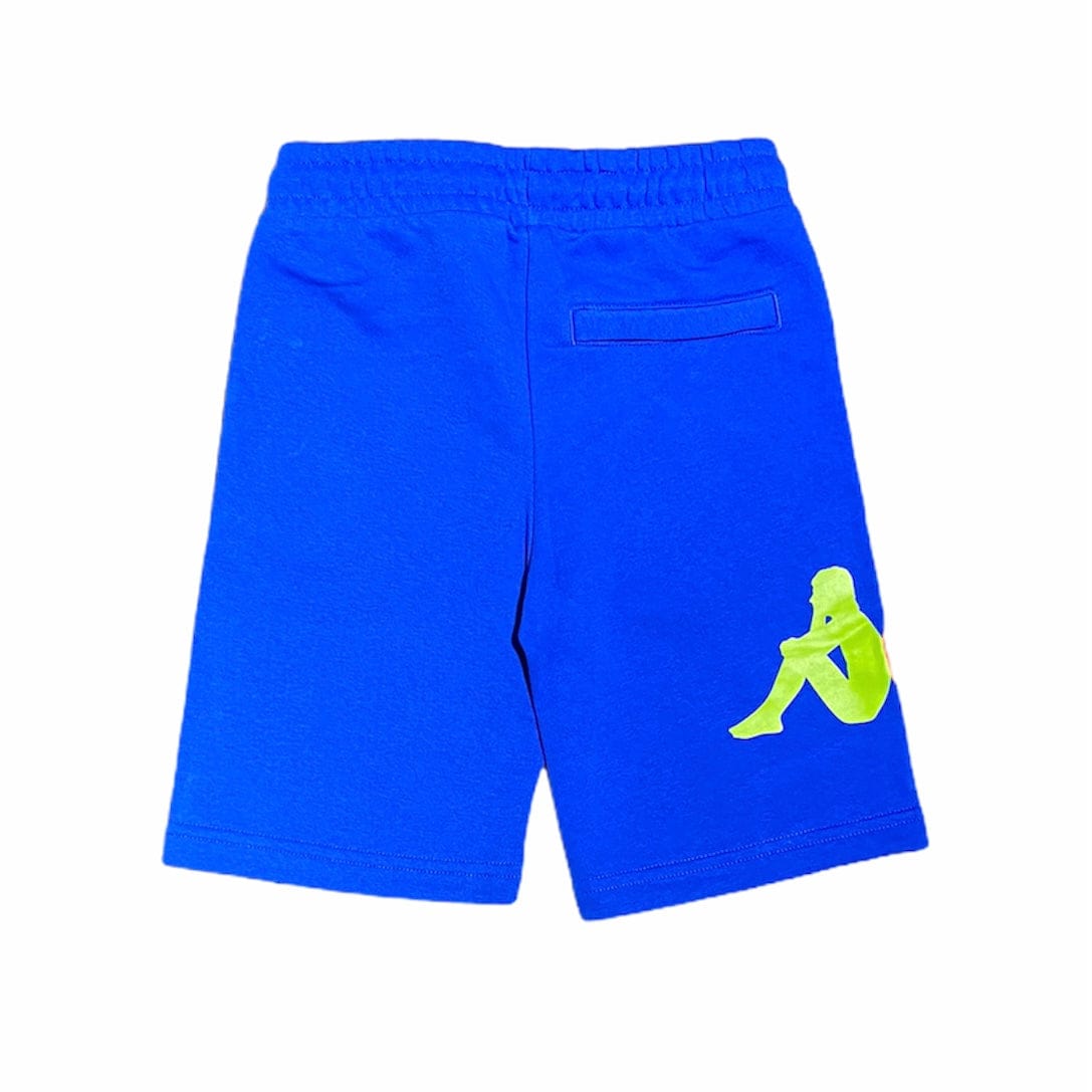 Kids Kappa Authentic Sangone Shorts (Blue/Lime-Orange/Grey) 34157FW