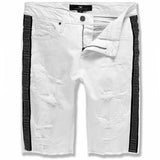 Jordan Craig Vegas Striped Denim Shorts (White) - J3167S
