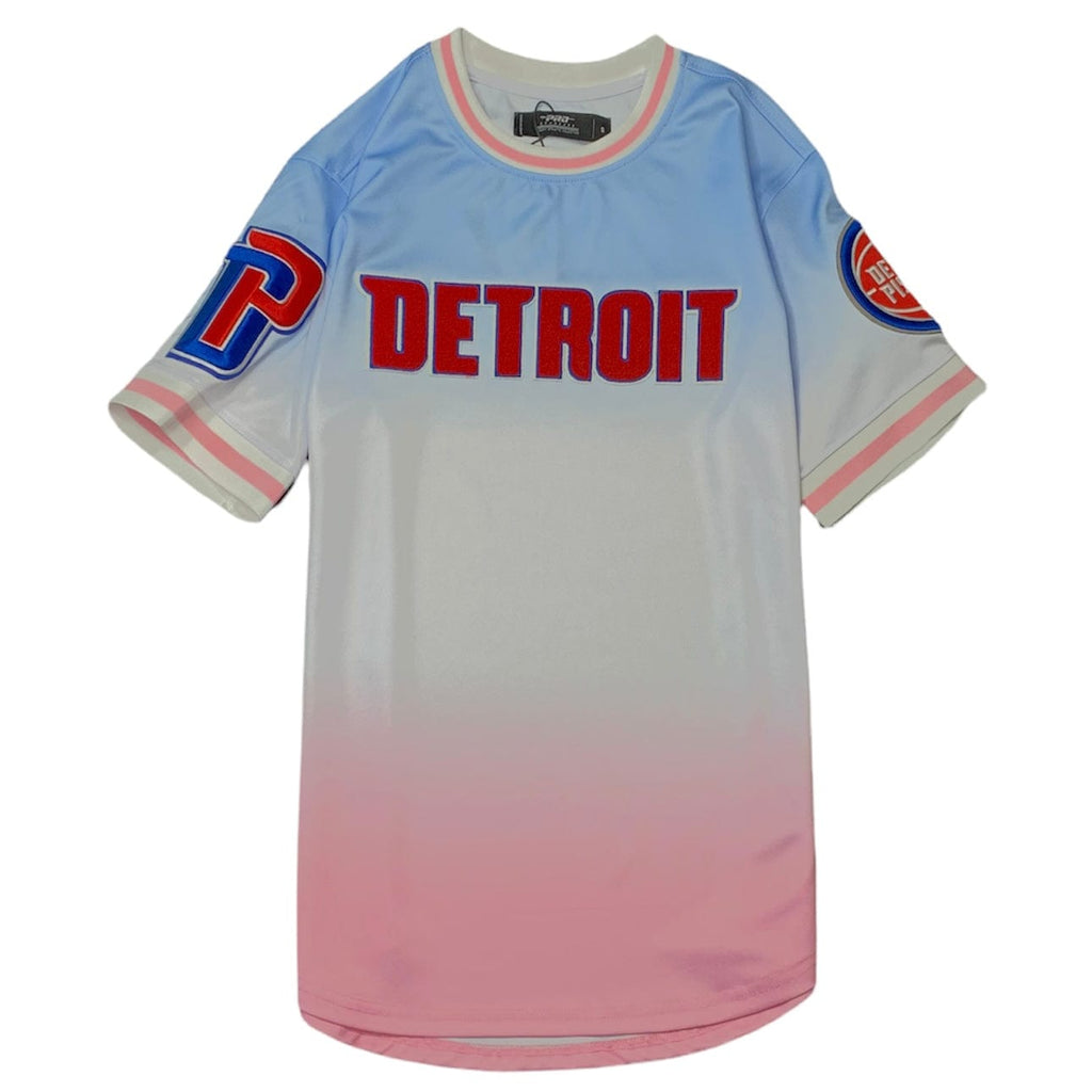 DETROIT PISTONS LOGO PRO TEAM SS OMBRE (BLUE/WHITE/PINK) – Pro Standard