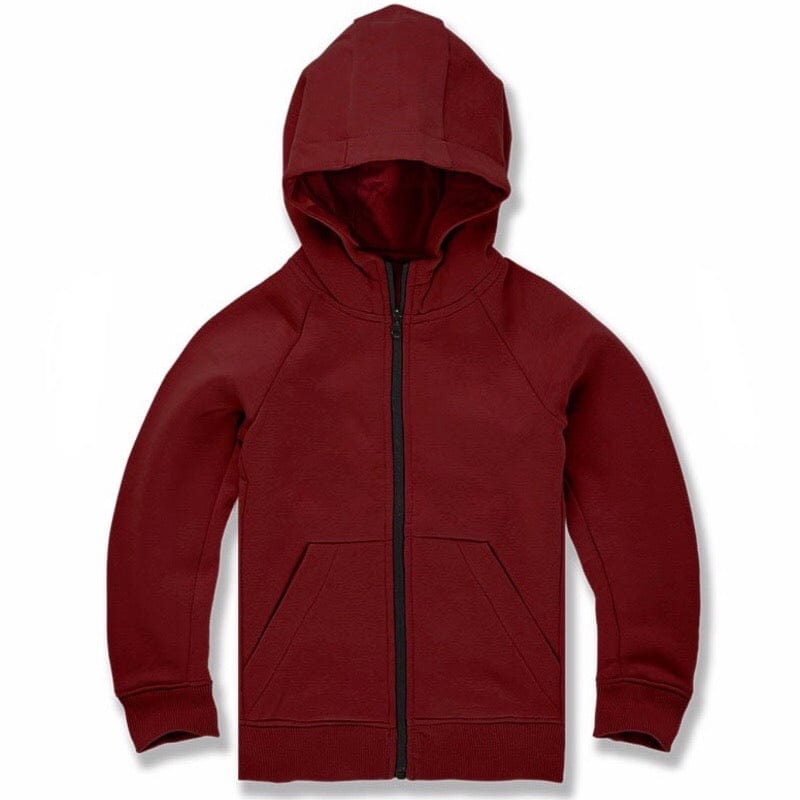 Kids Jordan Uptown Zip Up Hoodie (Wine) 8521HB