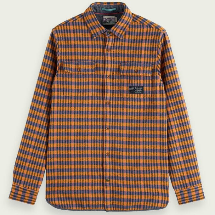 Scotch & Soda Regular Fit Checked Flannel Shirt (Combo C) 169068