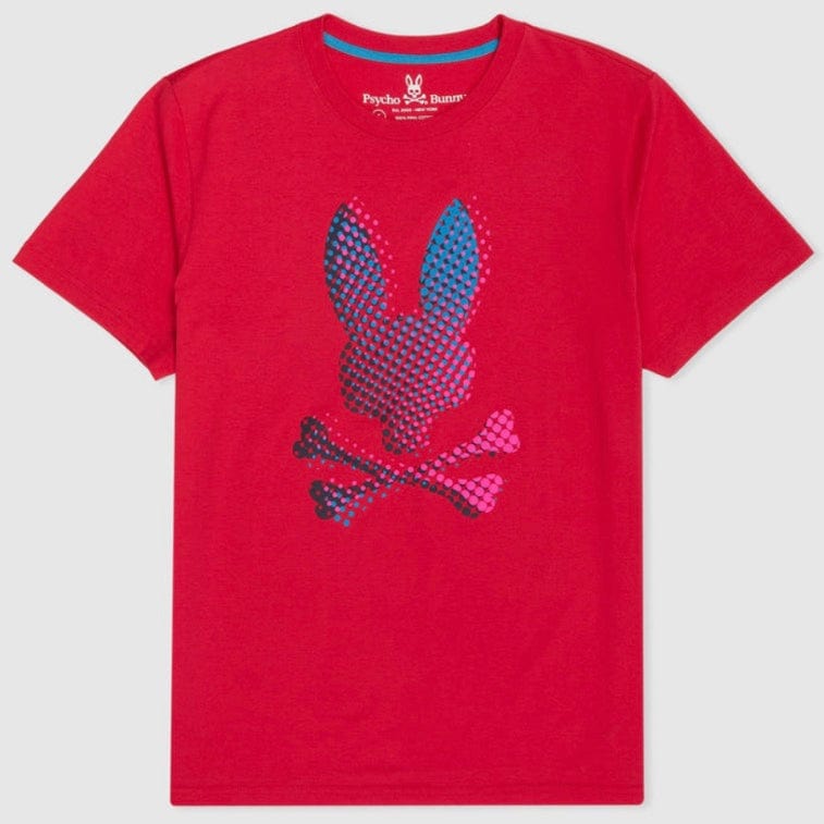 Psycho Bunny Hindes Graphic Tee (Bright Fuschia) B6U409T1PC