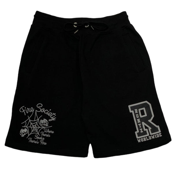 Runtz Fire Society Knit Shorts (Black) 222-36619
