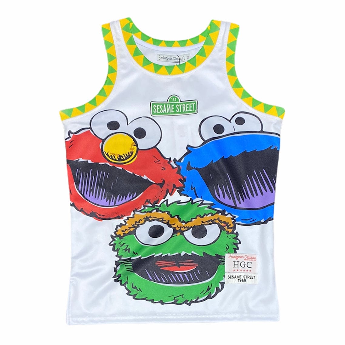 Headgear Sesame Street 123 Basketball Jersey (White) HGC073