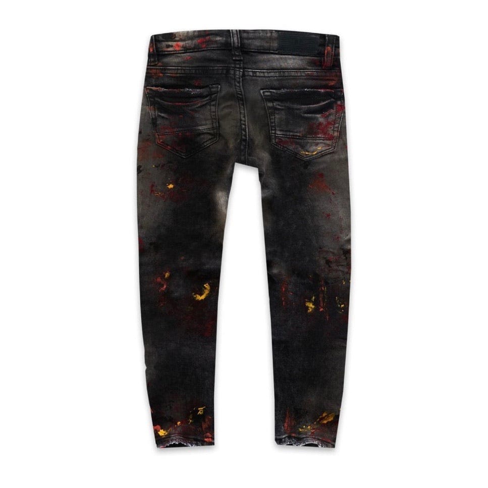 Kids Jordan Craig Talladega Striped Denim Jeans (Black Inferno) JM3403K