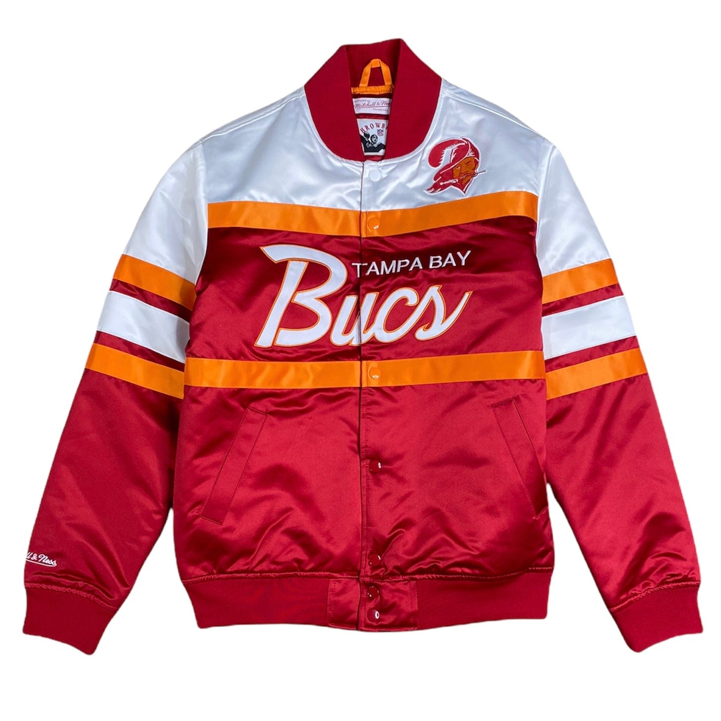 Mitchell & Ness Nfl Buccaneers Special Heavyweight Satin Jacket (Red/White)