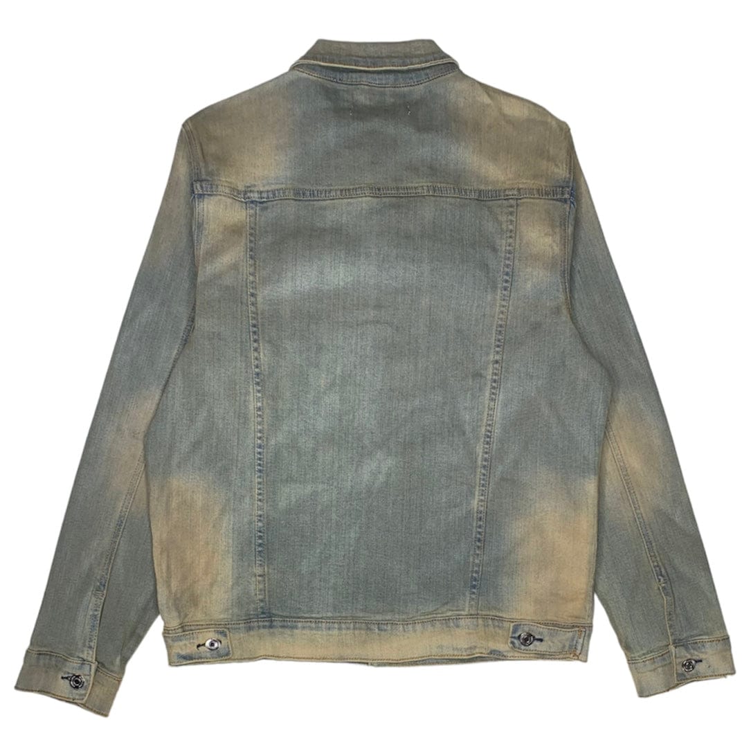 Embellish Denim Jacket (Blue/Beige) - EMBHOL18-X2