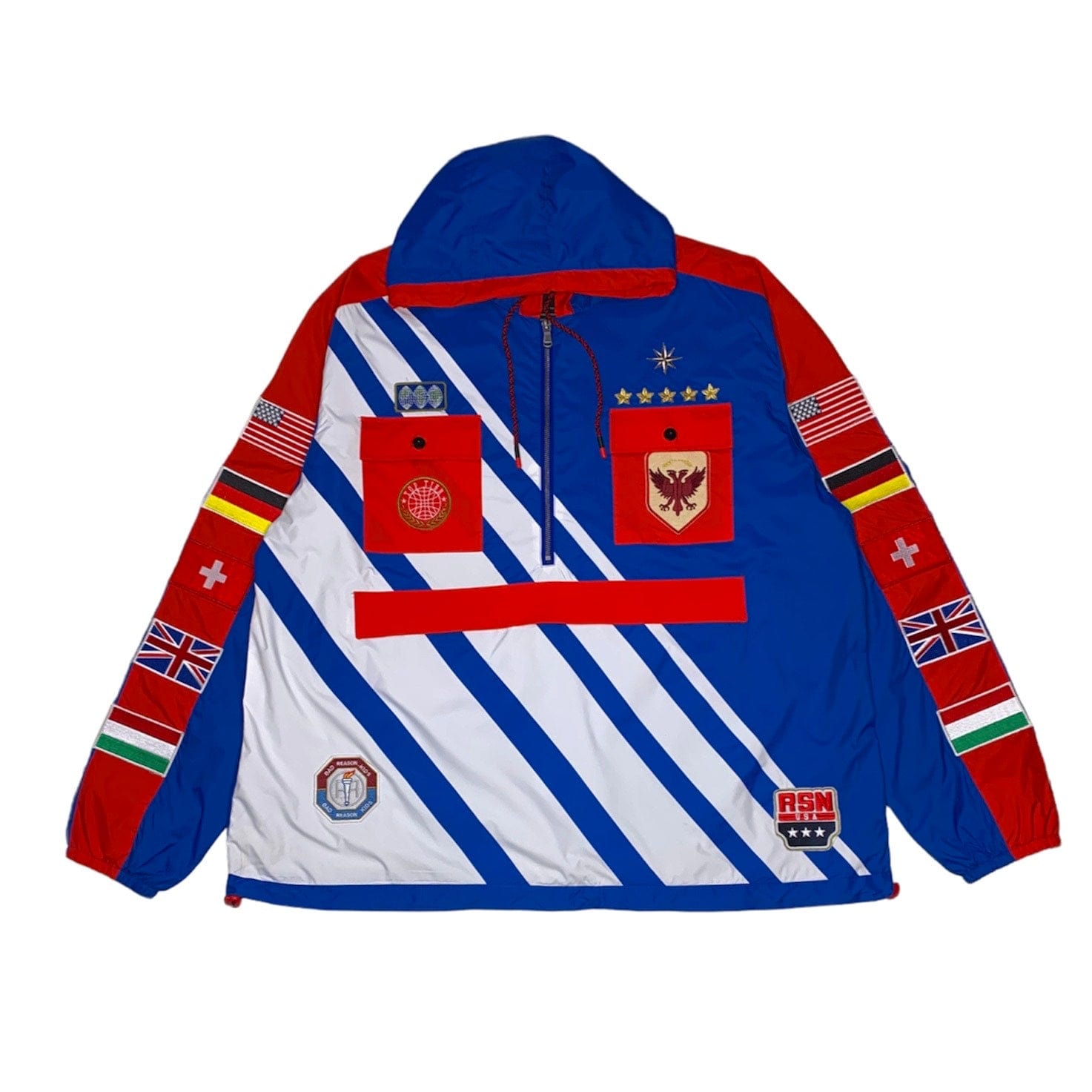 Reason Windbreaker Jacket (Red/Blue) - 19568RB