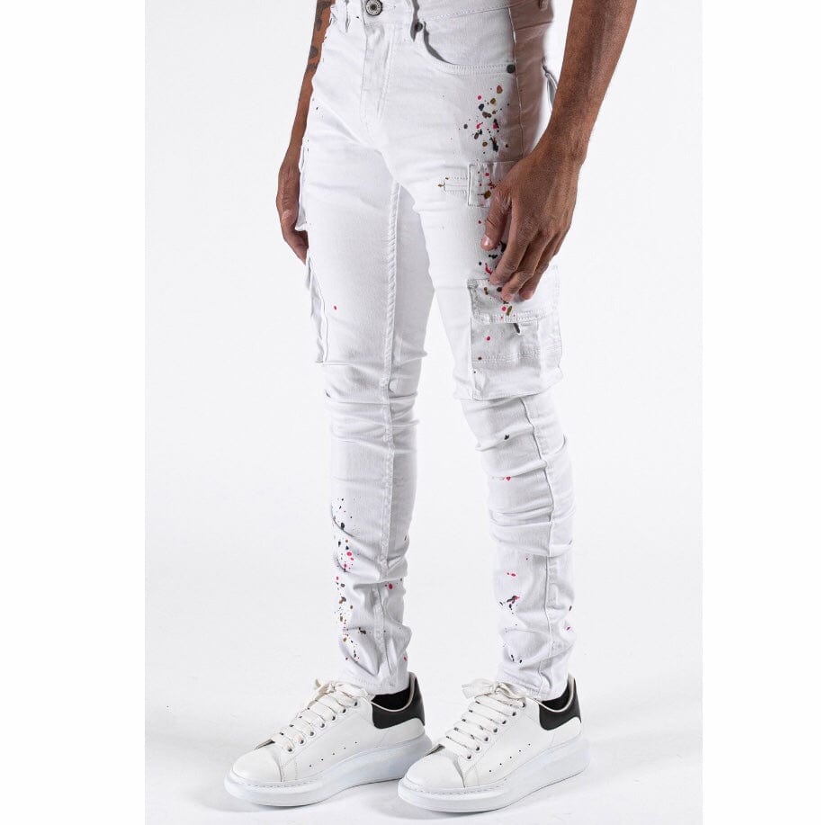 Serenede Universe Laws Cargo Jeans (White) UNIL-WH