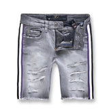 Kids Jordan Craig Daytona Striped Denim Shorts (Grape)