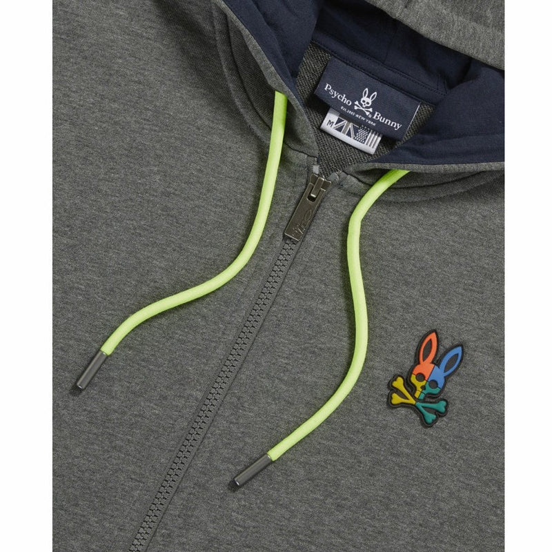 Psycho Bunny Warwick Colorblock Logo Hoodie (Heather Storm) B6H111Q1FT