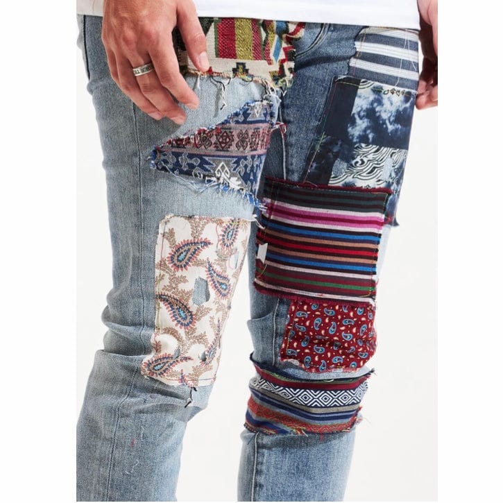 Embellish West Denim (Blue Patchwork) EMBSP122-101