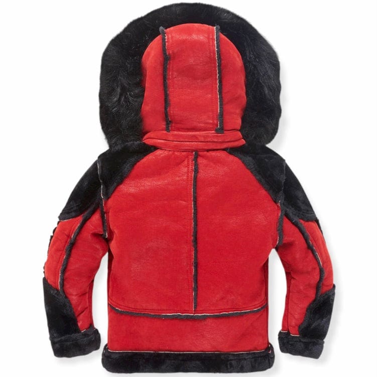 Boys Jordan Craig El Jefe Shearling Moto Jacket (Bred) 91590B