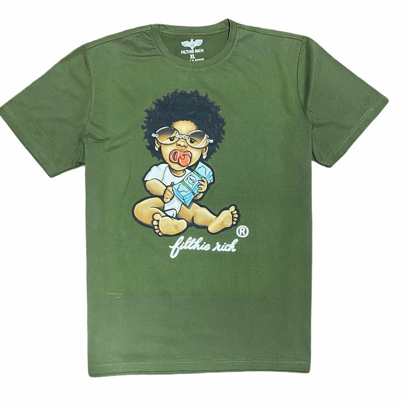 Filthie Rich Og Baby T Shirt (Olive)