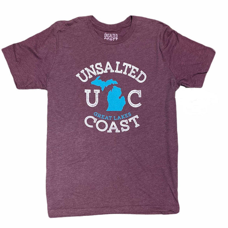 Unsalted Coast Great Lakes Tee (Burgundy) UC2016GL