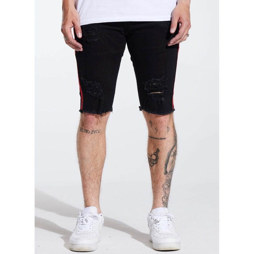 Crysp Line Stripe Shorts (Black) CRYSPSP221-131