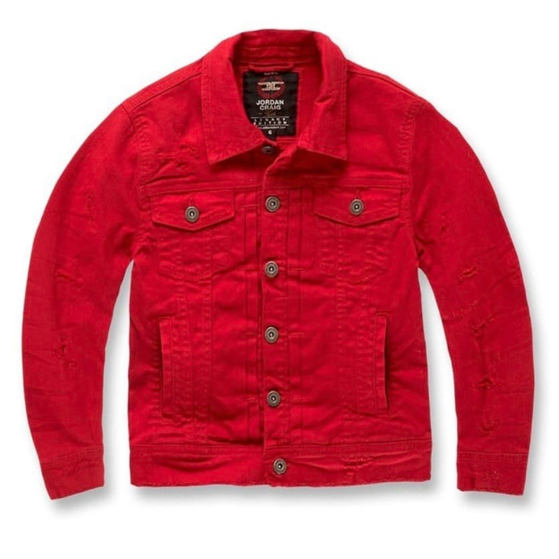 Boys Jordan Craig Tribeca Twill Jacket (Red) JJ900RB