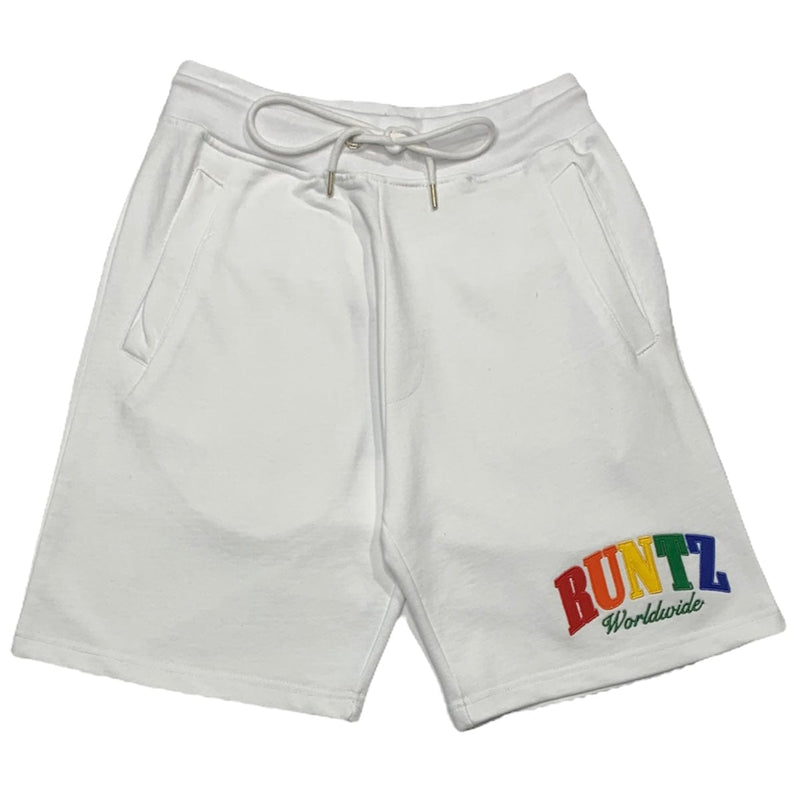 Runtz Rainbow Runtz Knit Shorts (White) 222-36610