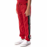 Kids Kappa Logo Tape Dalic Trackpants (Red) 371C2EW