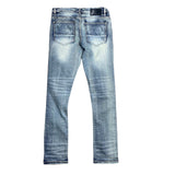 Platini Rhinestone/Destroyed (Blue) Jeans - MFJ7666