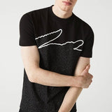 Lacoste Pique Blend Crew Neck T Shirt (Black) TH2963