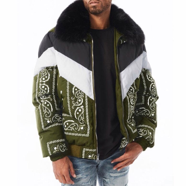 Jordan Craig Represent Bomber Jacket (Olive) 91546P