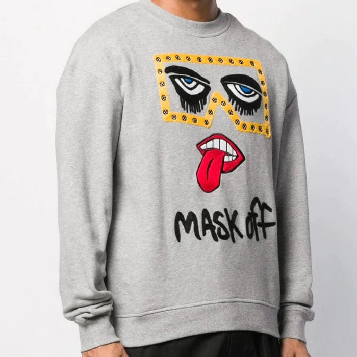 Haculla Mask Off Crewneck (Heather Grey) - HA08AI-K42