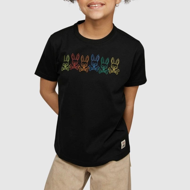 Kids Psycho Bunny Barbon Graphic Tee (Black)