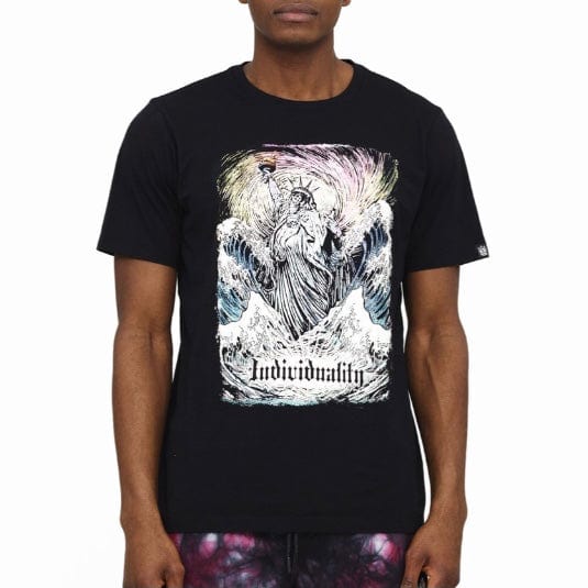 Cult Of Individuality Short Sleeve Crew "Lady Liberty" Tee (Black) 621B8-K32A