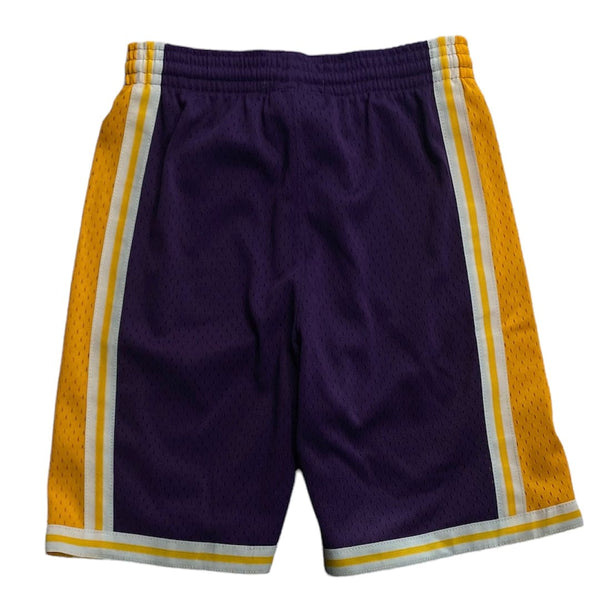 Boys Mitch Ness Nba Los Angeles Lakers Swingman Road Shorts (Purple)