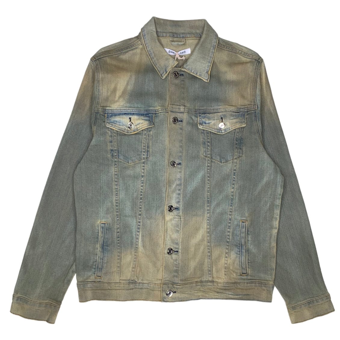 Embellish Denim Jacket (Blue/Beige) - EMBHOL18-X2