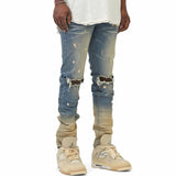 Kdnk Ombre Bleached Jeans (Tinted Blue) KND4431
