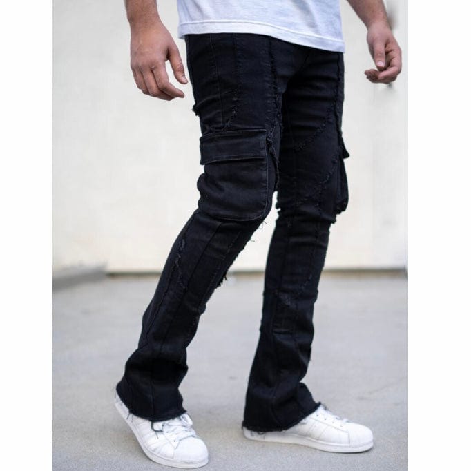 Damati Oliver Stacked Cargo Premium Denim (Black) DMT-995