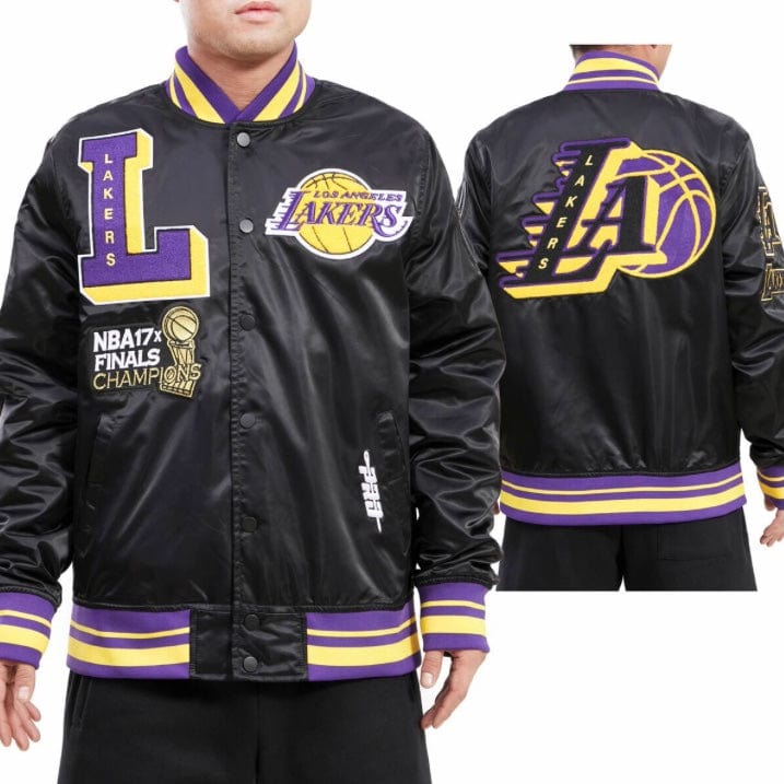 Pro Standard Los Angeles Lakers Mash Up Satin Jacket (Black) BLL654292