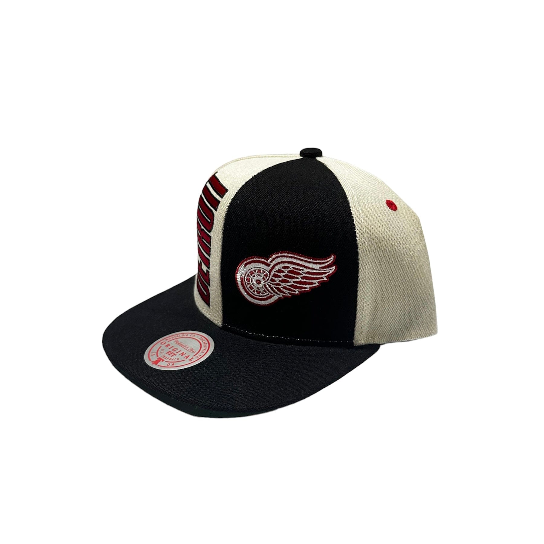 Mitchell & Ness NHL Detroit Red Wings Pop Panel Snapback (Off White/Black)