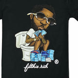 Filthie Rich Toilet Guy T Shirt (Black)