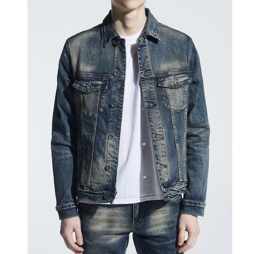 Crysp Bering Denim Jacket Indigo Dirty Wash - CRYH19-207