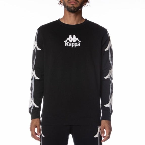Kappa Authentic Bedford Sweatshirt (Black/White) 381E6LW