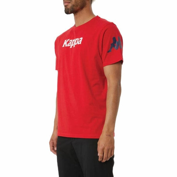 Kappa Authentic Paroo T Shirt (Red/Yellow-Blue/White) 34155EW