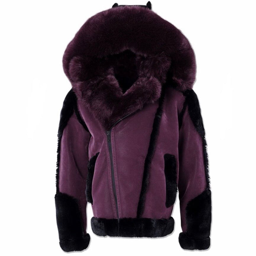 Jordan Craig Anchorage Shearling Moto Jacket (Wine) 91501