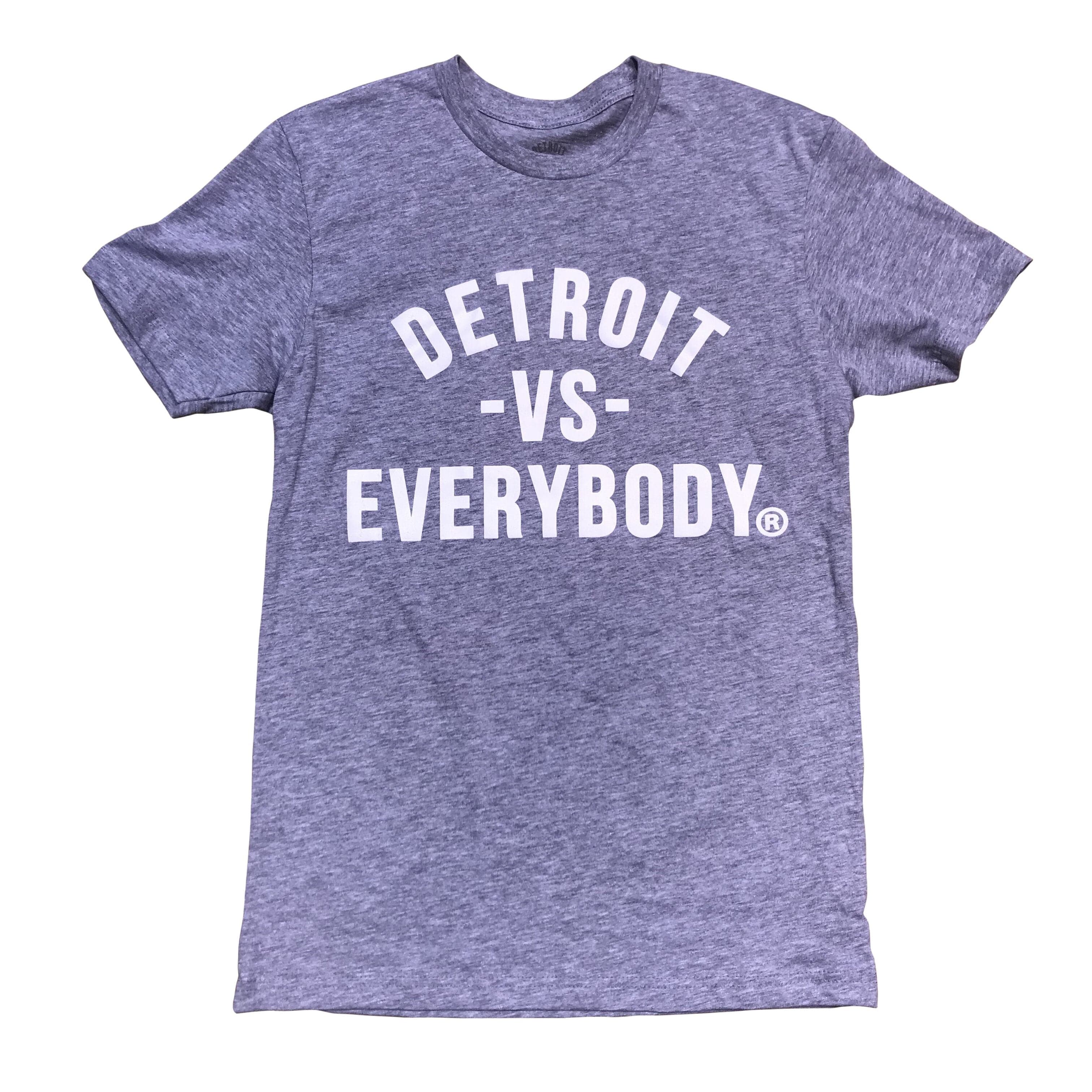 DETROIT VS EVERYBODY T-SHIRT GREY/WHITE