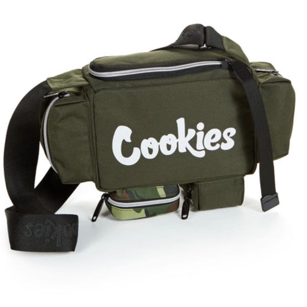 Cookies Militant Multi Pocket Shoulder Bag (Olive) 1556A5949