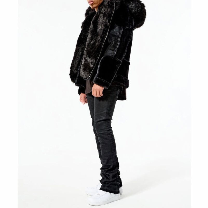 Jordan Craig El Jefe Shearling Moto Jacket (Black) 91590