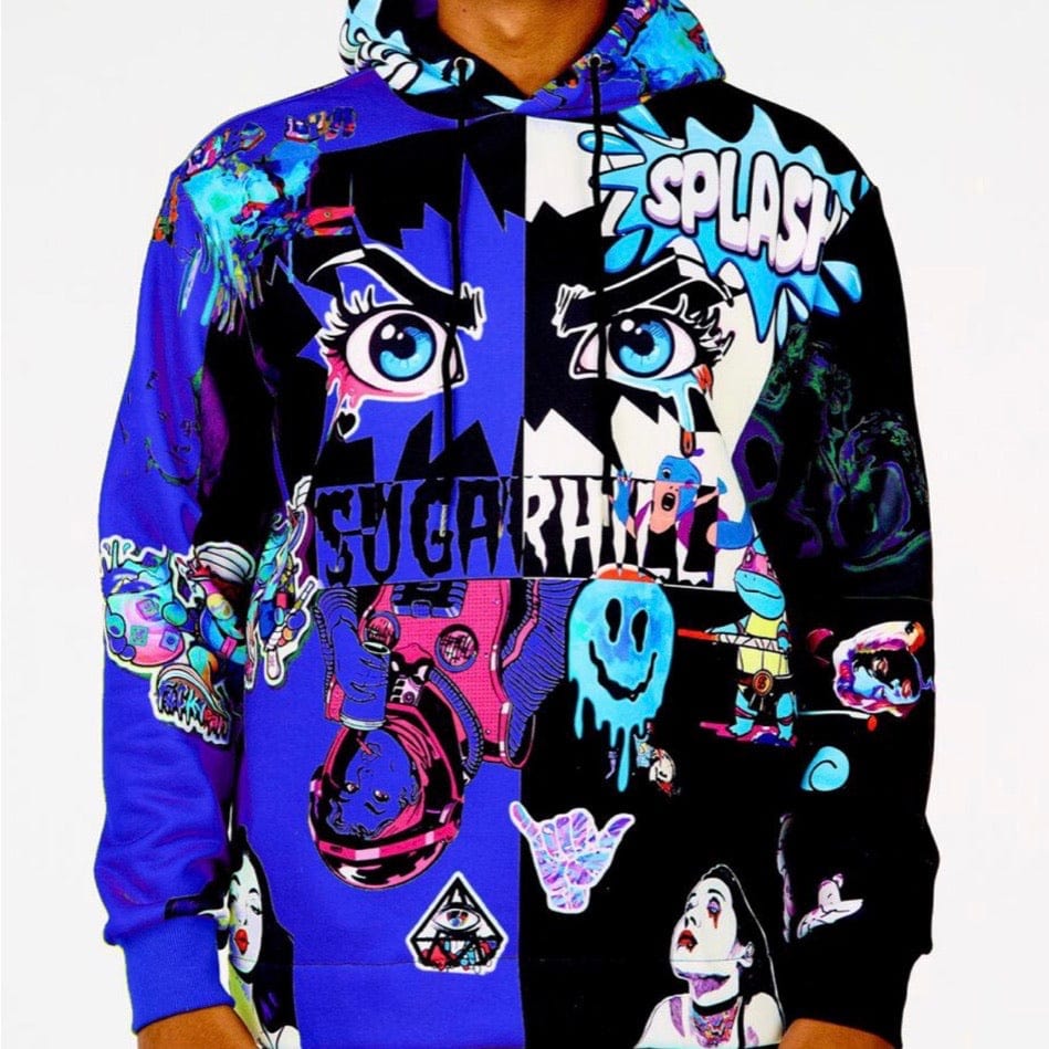 Sugar Hill Split Psycho Hoodie (Royal/Black) SH-FALL20-02