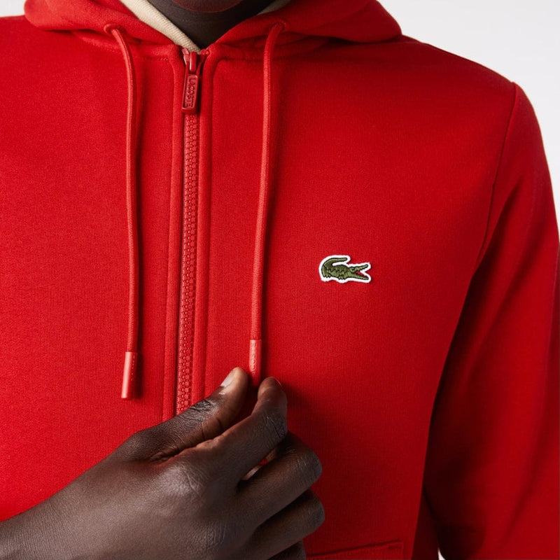 Lacoste Kangaroo Pocket Color-Blocked Hoodie (Red) SH9626-51